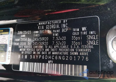 2022 Kia Telluride S из США, поврежденный, VIN 5XYP6DHC6NG201776